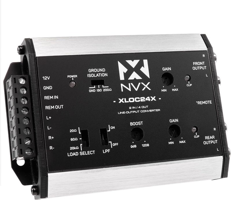 NVX XLOC24X 2 inputs / 4 outputs High Voltage Active Line Output Converter with Impedance Matching and Remote Level Control - Image 2